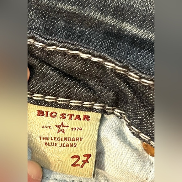 Big Star “NICO” Vintage Collection Women’s Distressed Denim Blue Jeans Size 27 - Picture 7 of 16